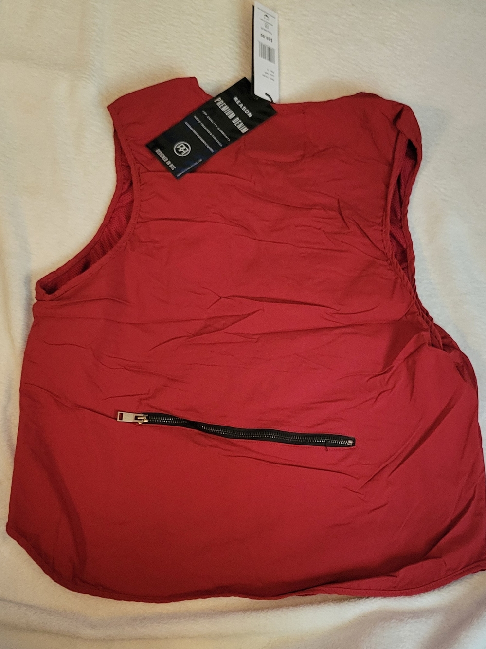 Reason Red Multi-Pocket Utility Vest - Picture 2 of 3